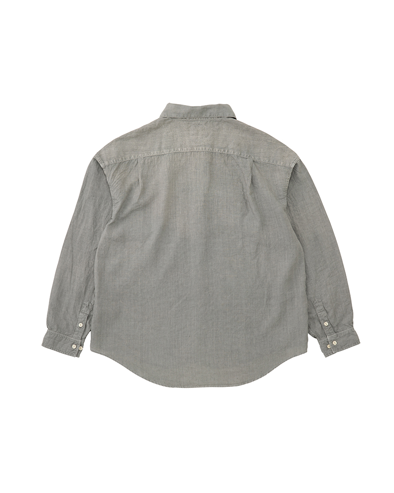 PALMER SHIRT L/S DMGD (LINEN) GREY 1