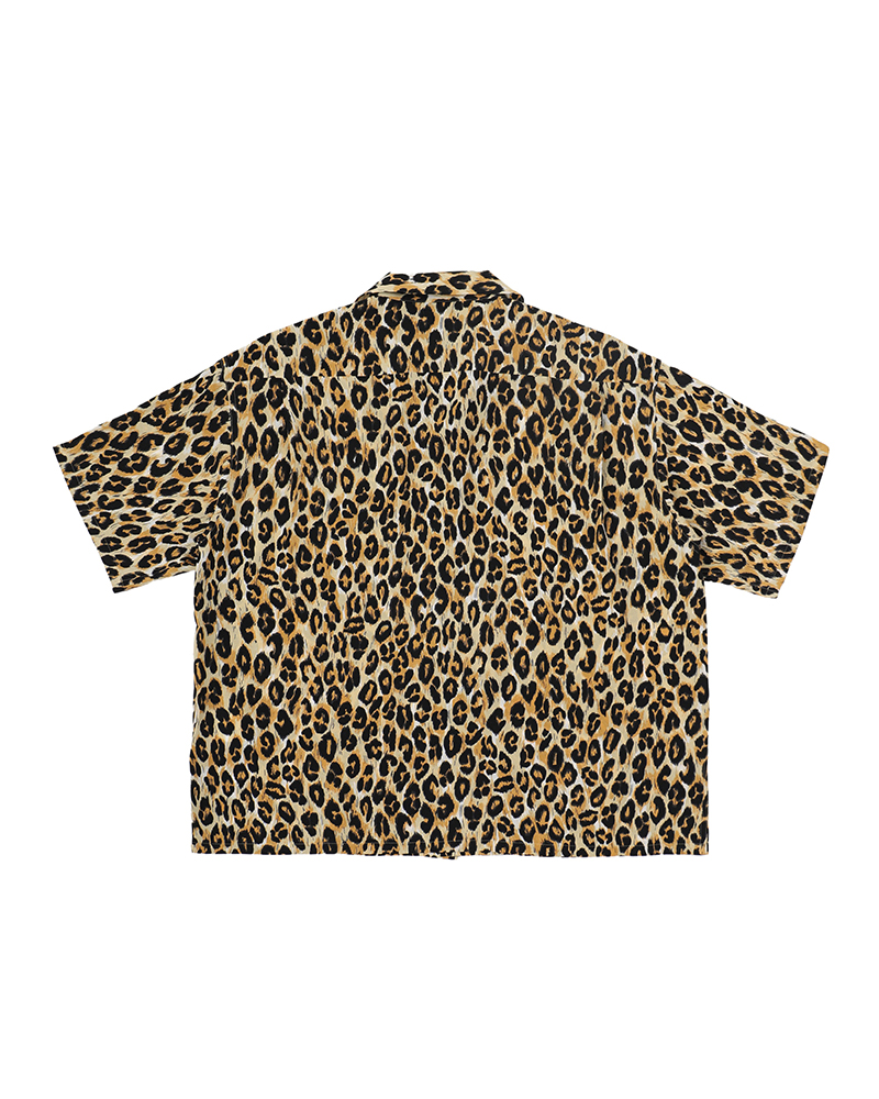 CROSBY SHIRT S/S LEOPARD (CHIRIMEN) BEIGE 1