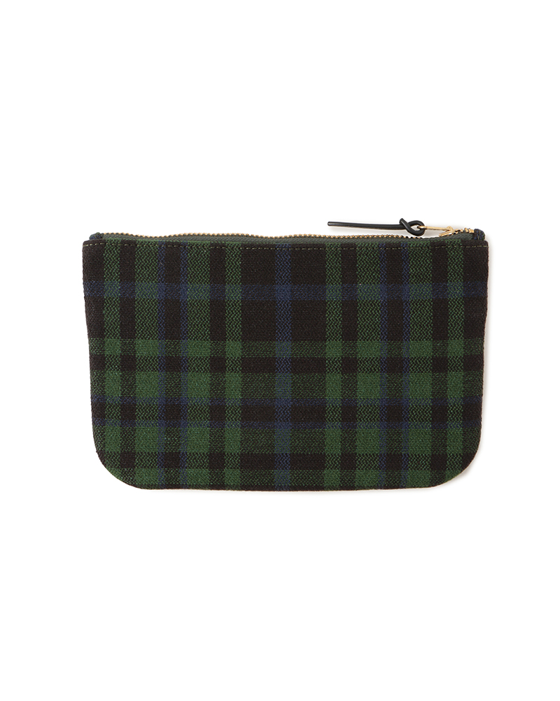 TRAVEL POUCH BUFFALO CHECK GREEN -