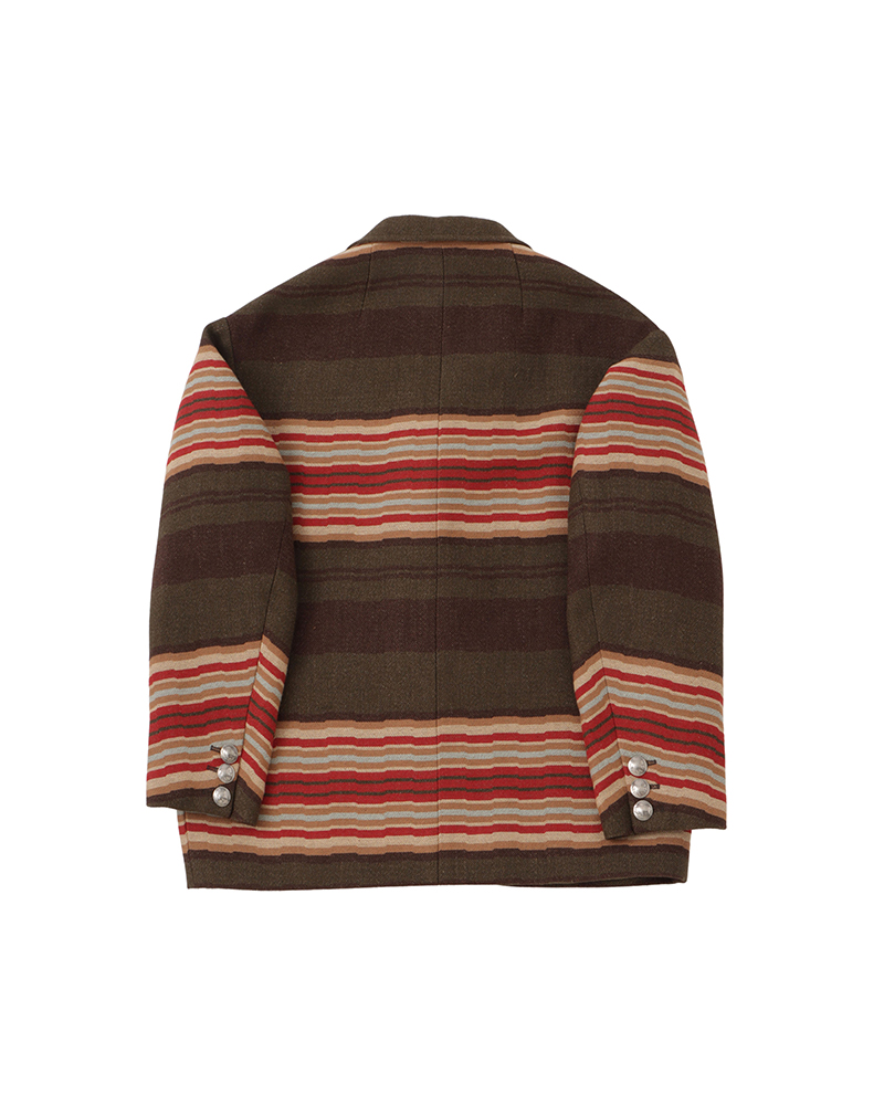 BOWEN BLAZER (JACQUARD BLANKET) BROWN 1