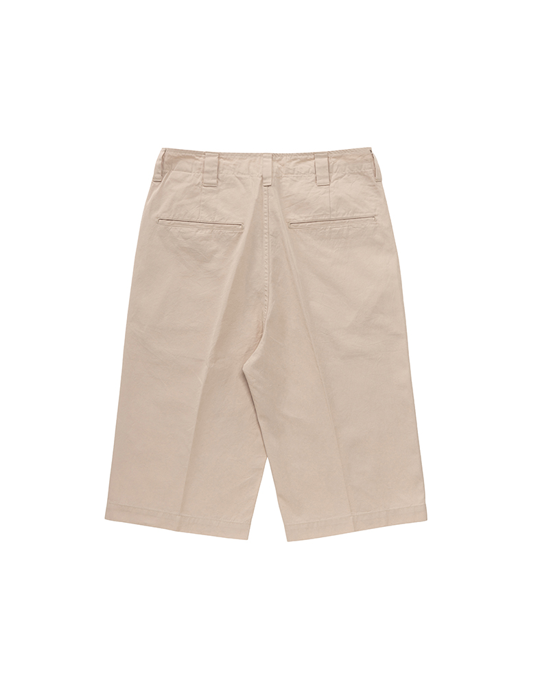 WIDE CHINO SHORTS IVORY 1