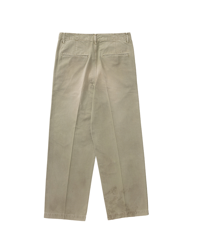 EX WIDE CHINO PANTS CRASH LT.GREEN 1