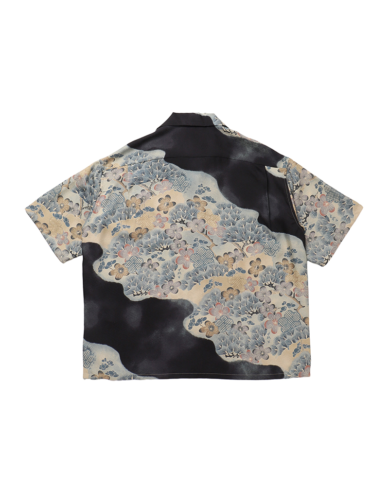 CROSBY SHIRT S/S JACQUARD (SILK) BLACK 1