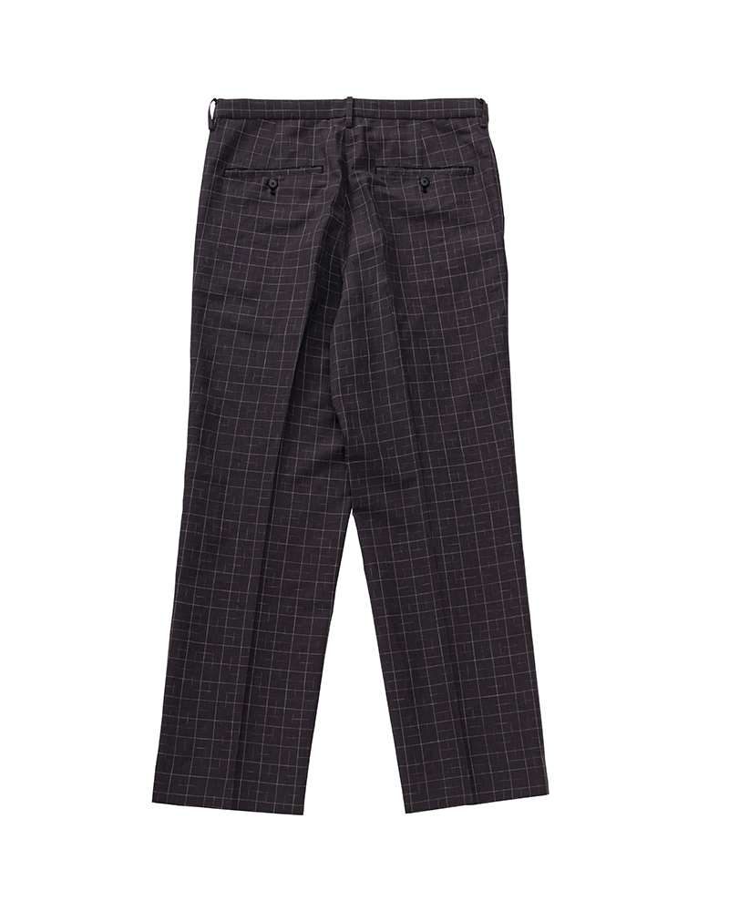 WALKER SLACKS SANTOME CHECK BLACK 1