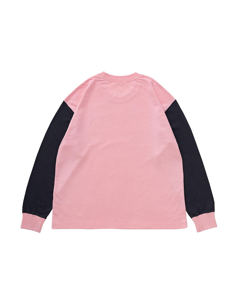 JUMBO TEE L/S DMGD PINK 1