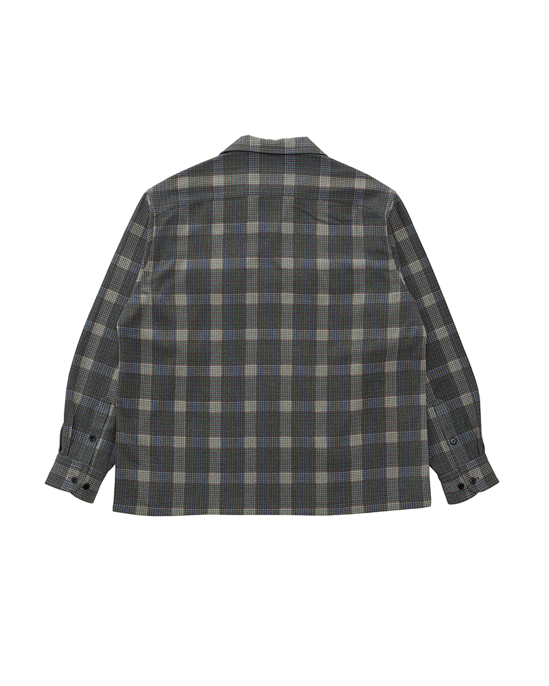 CARROW SHIRT CHECK L/S GREY 1