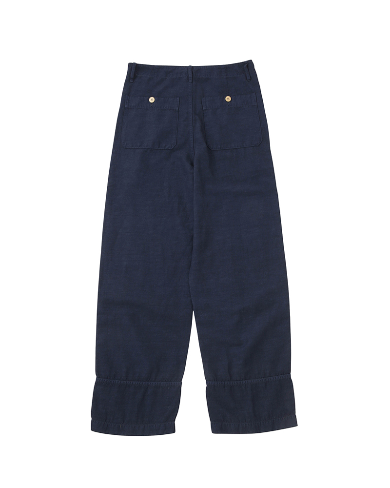 EX WIDE CHINO PANTS NAVY 1