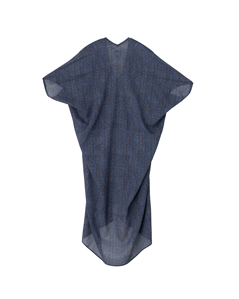 RUANA DRESS FLORA NAVY 0