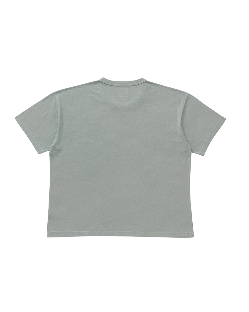 JUMBO TEE S/S DMGD W LT.GREEN 0