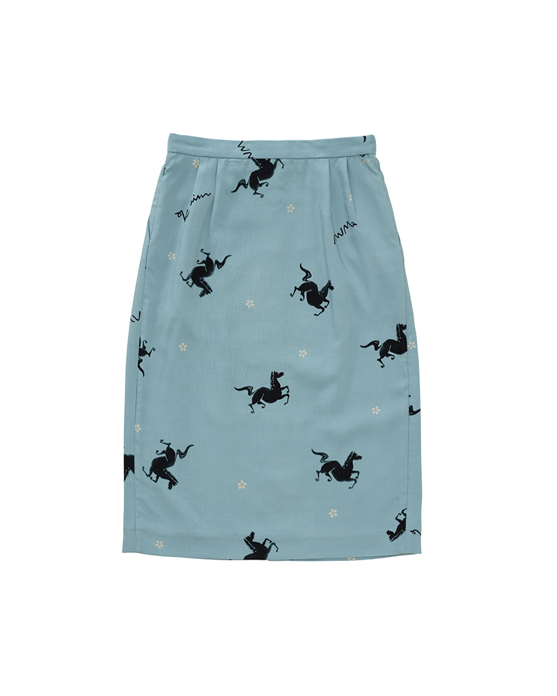 B.D. SKIRT W LT.GREEN 00