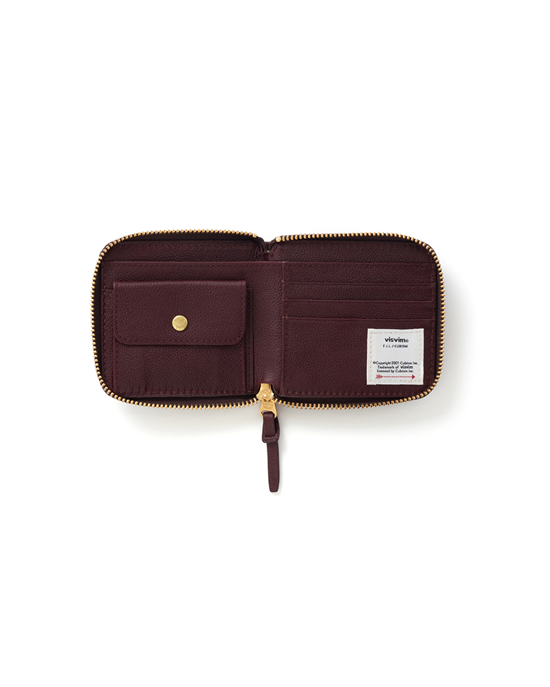 LEATHER BI-FOLD (KNGR) BURGUNDY -