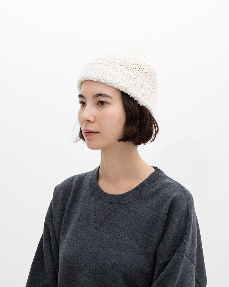 KNIT CAP (MAWATA) W IVORY -