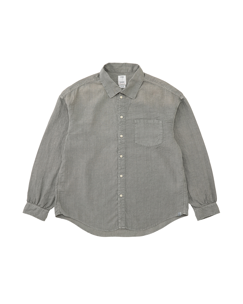 PALMER SHIRT L/S DMGD (LINEN) GREY 1