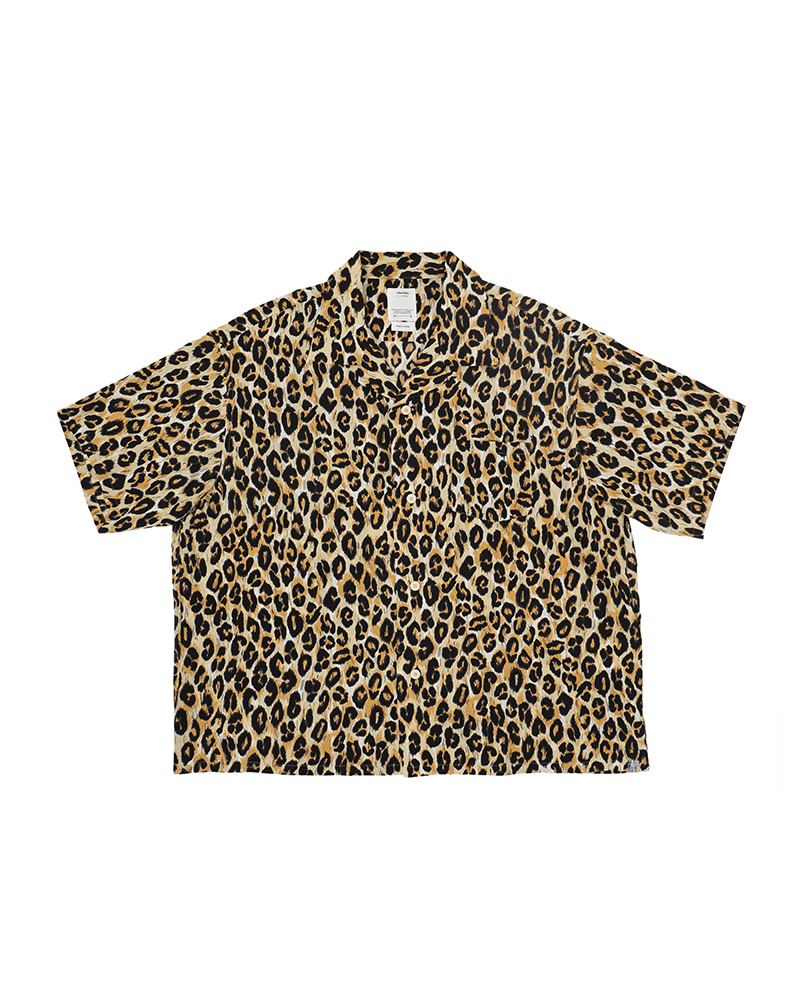 CROSBY SHIRT S/S LEOPARD (CHIRIMEN) BEIGE 1