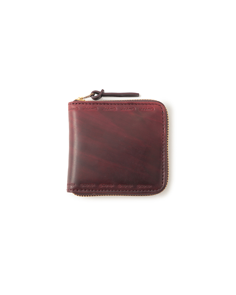 LEATHER BI-FOLD  (CORDOVAN) BURGUNDY -