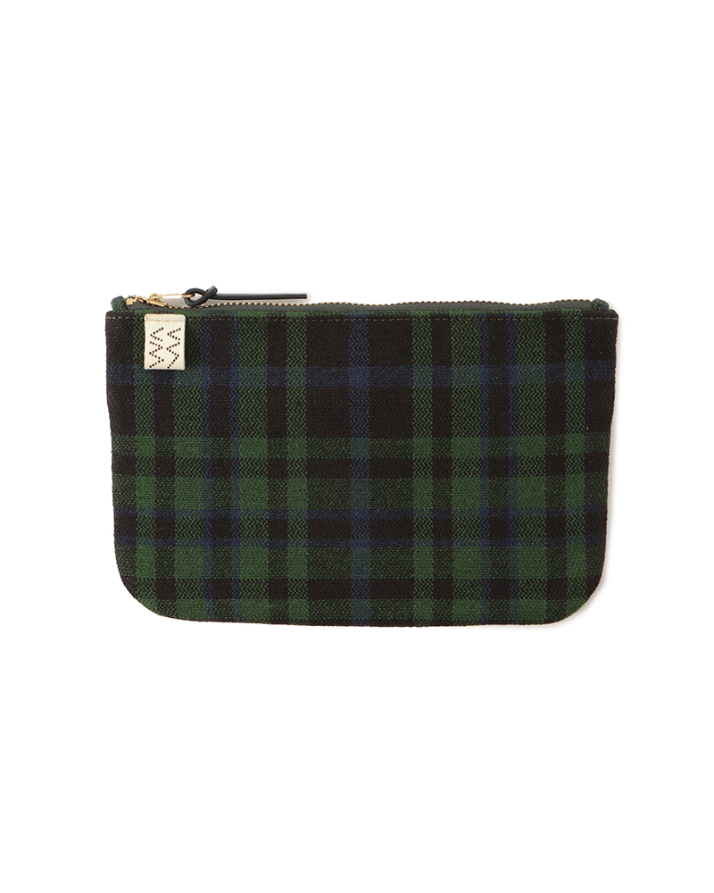 TRAVEL POUCH BUFFALO CHECK GREEN -