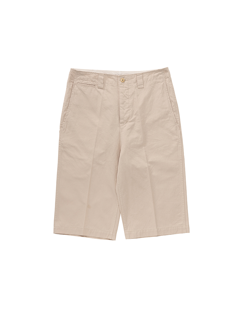 WIDE CHINO SHORTS IVORY 1