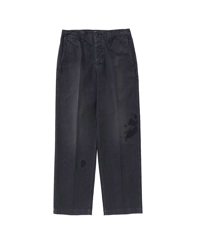 WIDE CHINO PANTS CRASH BLACK 1