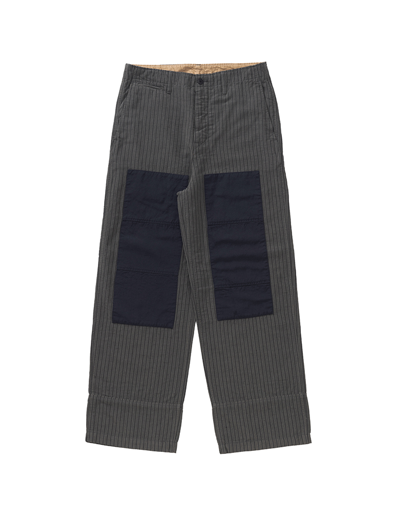 EX WIDE CHINO PANTS STRIPE NAVY 1