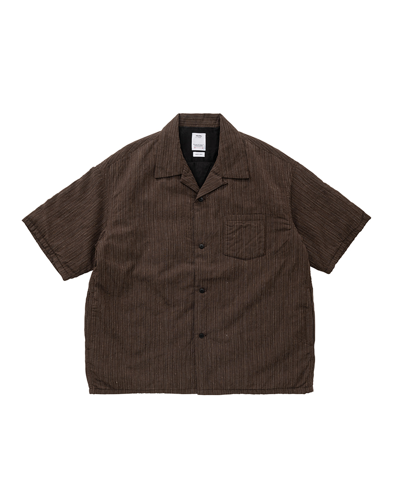 WALLIS DOWN SHIRT S/S SANTOME BROWN 1