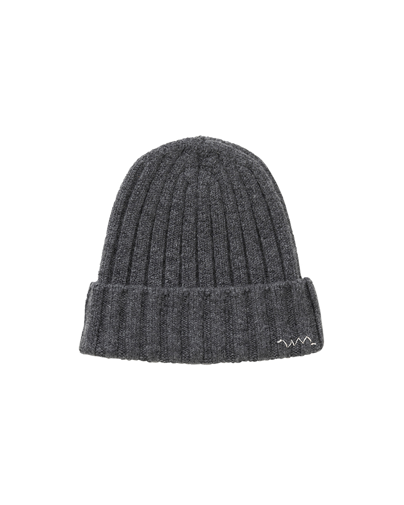 KNIT CAP (CASHMERE) CHARCOAL -