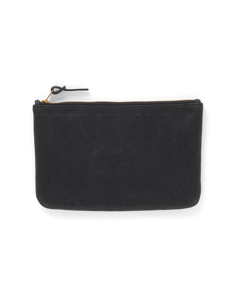 LEATHER TRAVEL POUCH BLACK -