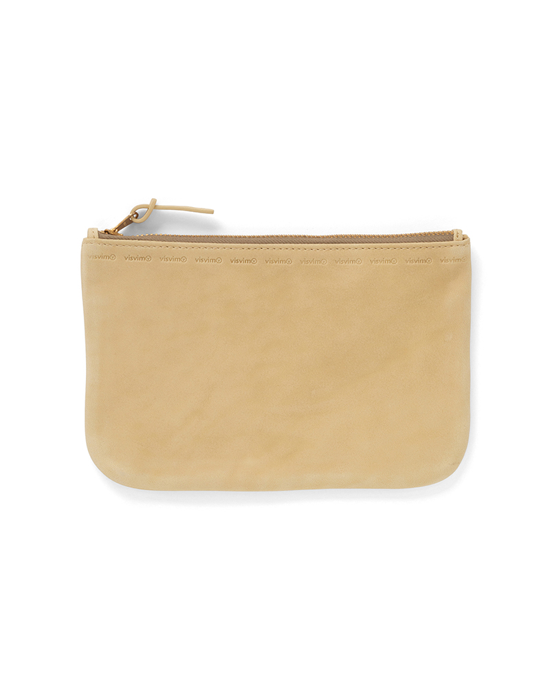 LEATHER TRAVEL POUCH BEIGE -