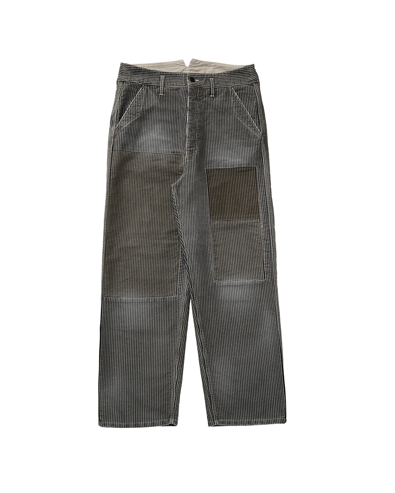 PASTORAL PANTS STRIPES MOLESKIN DMGD BLACK 1