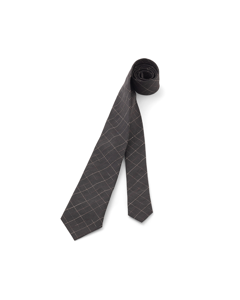 NECKTIE SANTOME CHECK BLACK -
