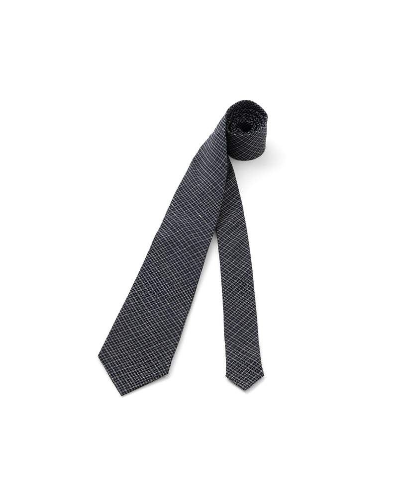 NECKTIE SANTOME CHECK NAVY -