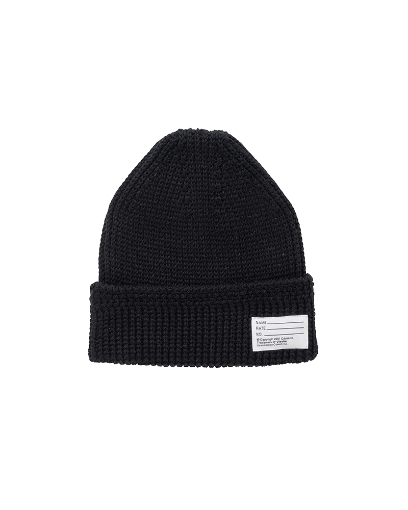 KNIT BEANIE (COTTON) BLACK -