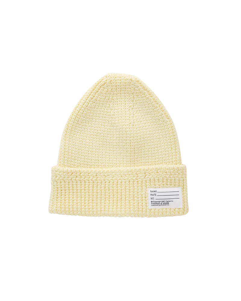 KNIT BEANIE (COTTON) YELLOW -