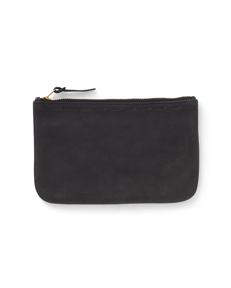 LEATHER TRAVEL POUCH BLACK -