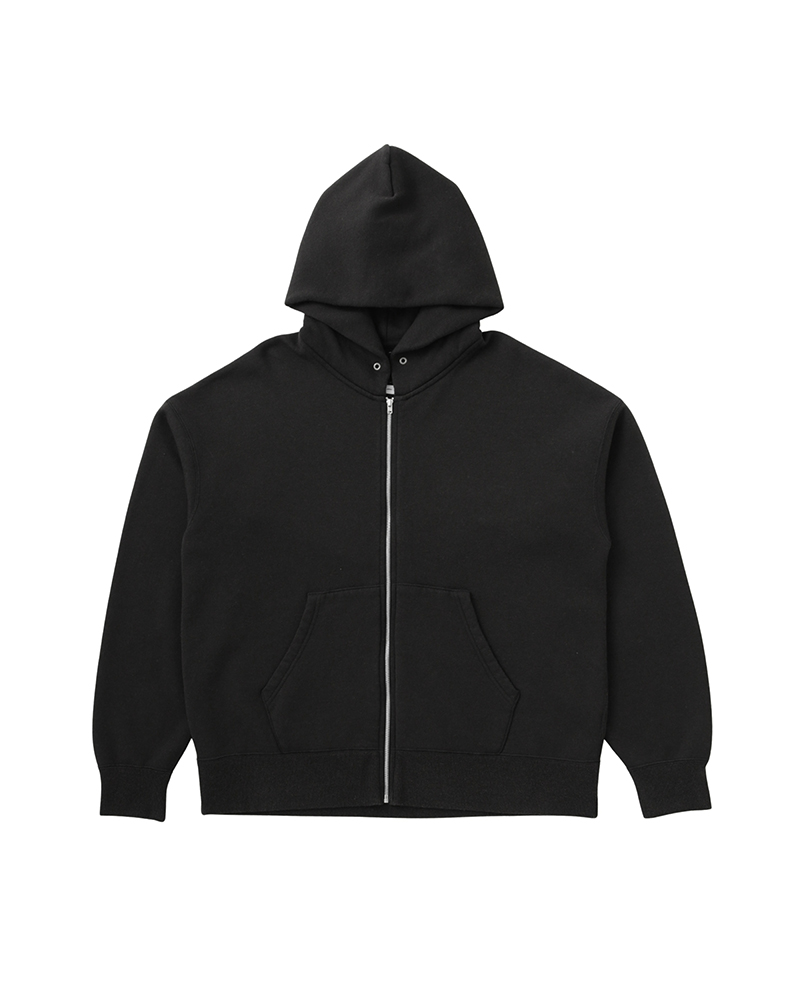 JUMBO SB HOODIE F.Z. (FINE WOOL) BLACK 1