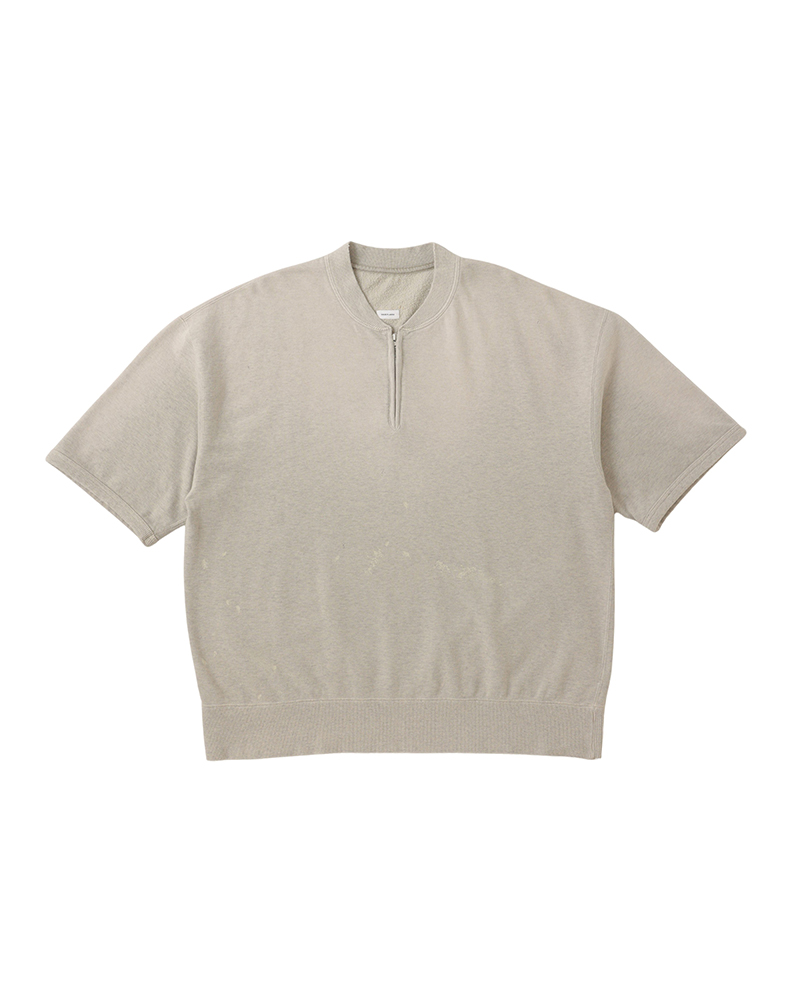 MONDO HENLEY ZIP S/S CRASH GREY 1