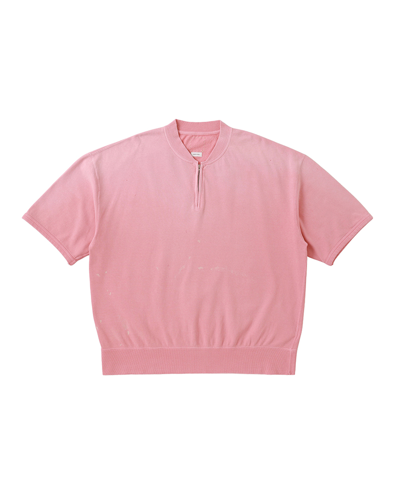 MONDO HENLEY ZIP S/S CRASH PINK 1