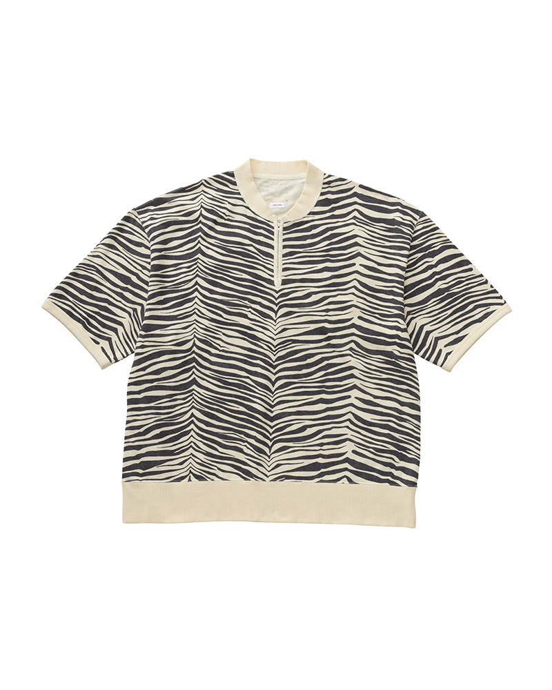 MONDO HENLEY ZIP S/S QUAGGA LT.YELLOW 1