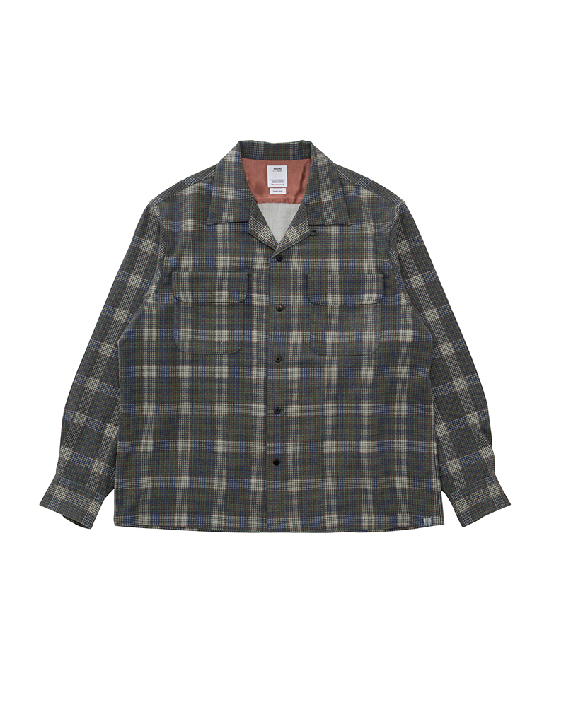 CARROW SHIRT CHECK L/S GREY 1