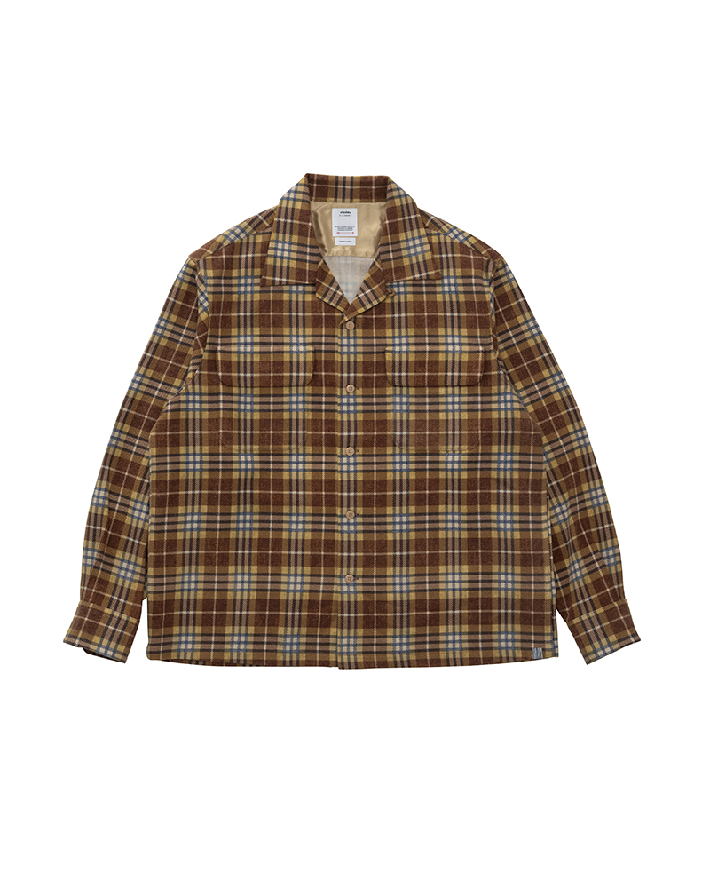CARROW SHIRT CHECK L/S BROWN 1