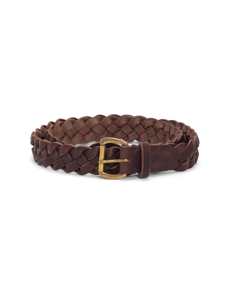 BRAIDED BELT 30MM DK.BROWN W30