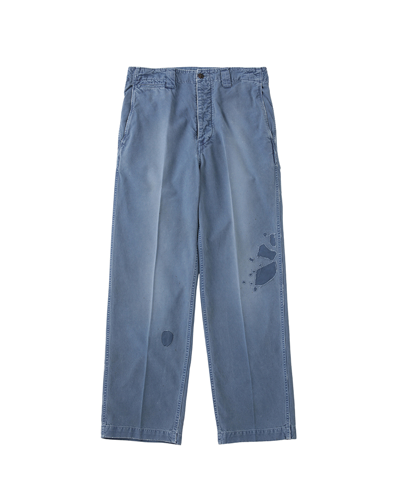 WIDE CHINO PANTS CRASH INDIGO 1