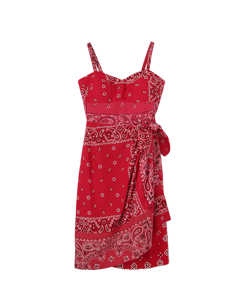BUSTIER DRESS W RED 00