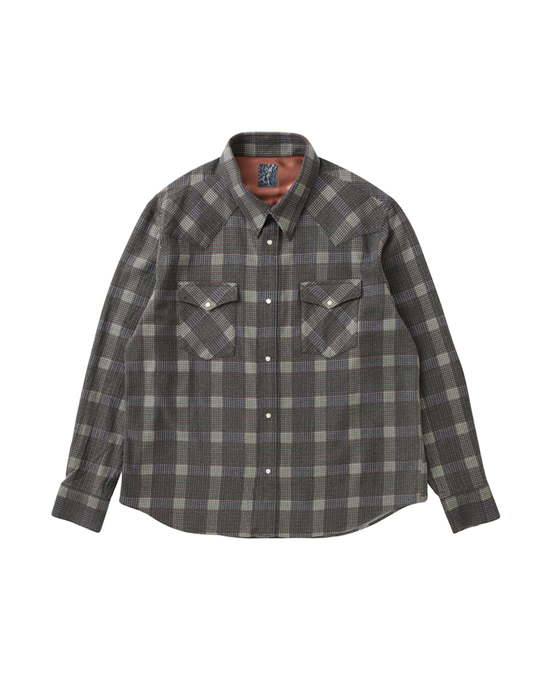FOUR CORNERS CHECK L/S GREY 1