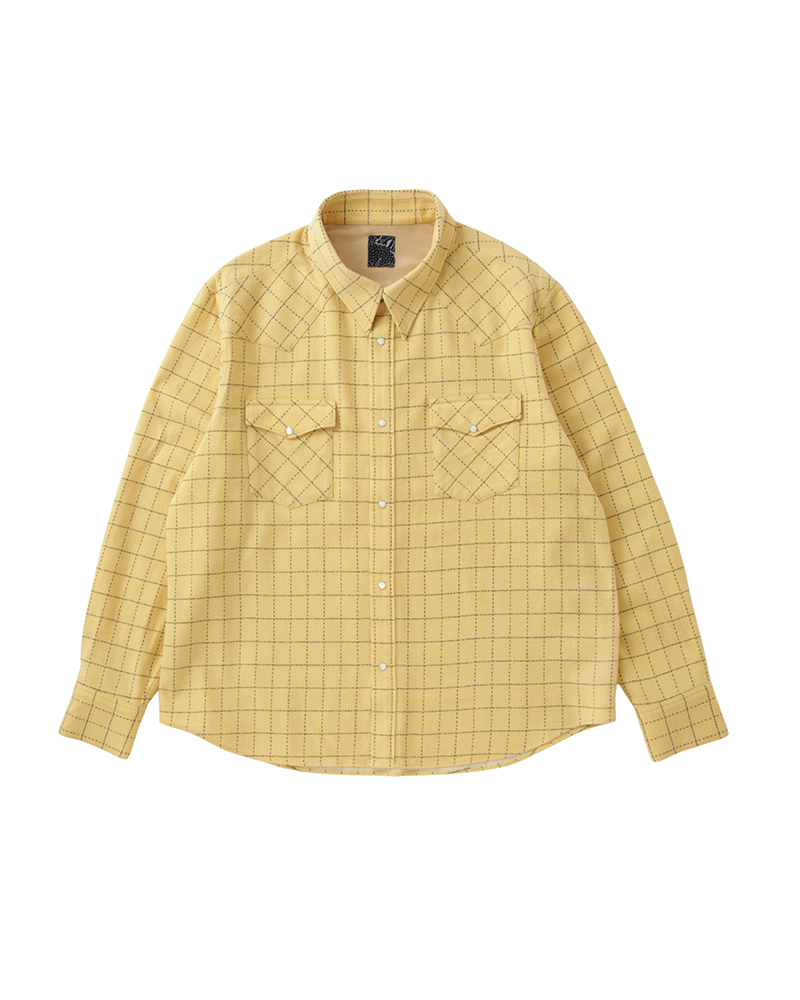 FOUR CORNERS CHECK L/S YELLOW 1
