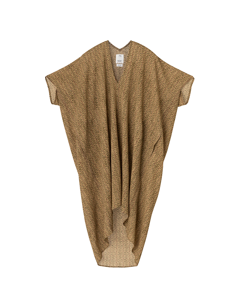 RUANA DRESS FLORA BROWN 0