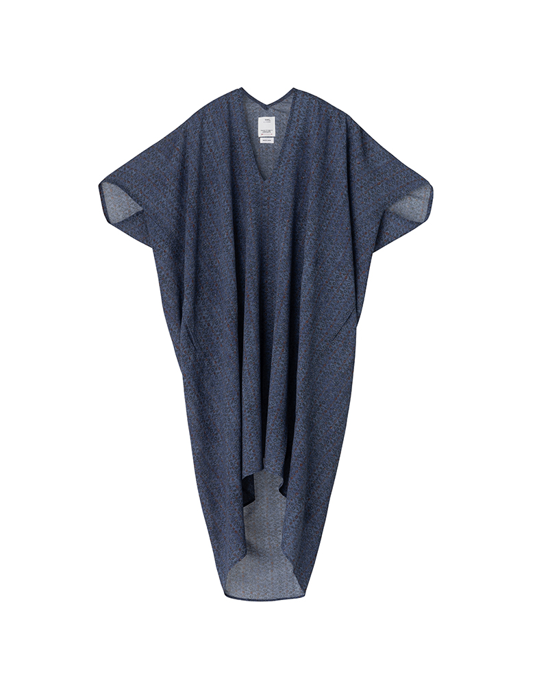 RUANA DRESS FLORA NAVY 0