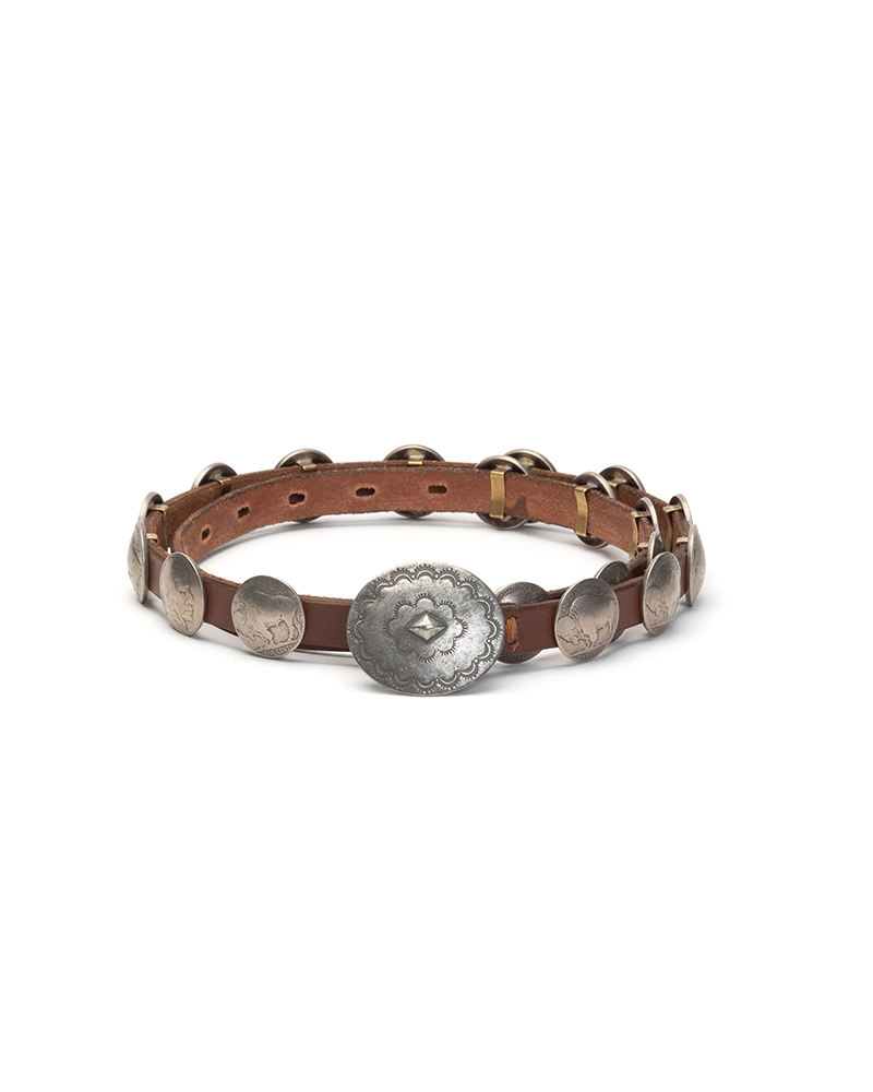 CONCHO BELT 12MM W BROWN -