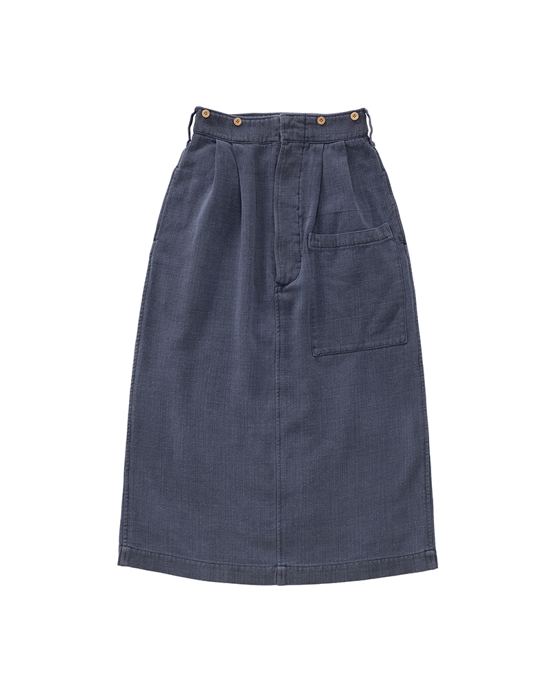 WORK SKIRT DMGD W BLUE 00