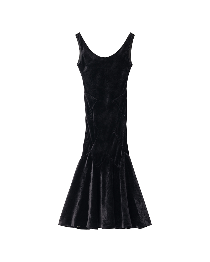 VELVET DRESS W BLACK 00