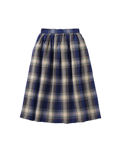 ELEVATION CHECK DOWN SKIRT W